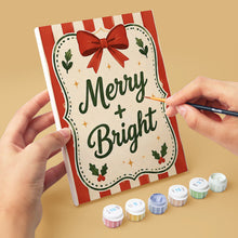 Carica l'immagine nel visualizzatore di Gallery, Mini Set Dipingere con i numeri 15x20cm (6 pezzi) - Auguri di Buon Natale