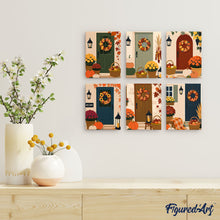 Carica l'immagine nel visualizzatore di Gallery, Mini Set Dipingere con i numeri 15x20cm (6 pezzi) - Bentornato Autunno