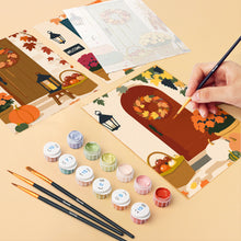 Carica l'immagine nel visualizzatore di Gallery, Mini Set Dipingere con i numeri 15x20cm (6 pezzi) - Bentornato Autunno