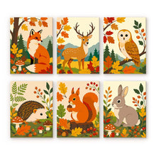 Carica l'immagine nel visualizzatore di Gallery, Mini Set Dipingere con i numeri 15x20cm (6 pezzi) - Creature della Foresta Figured'Art