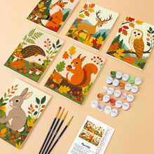 Carica l'immagine nel visualizzatore di Gallery, Mini Set Dipingere con i numeri 15x20cm (6 pezzi) - Creature della Foresta