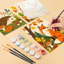 Carica l'immagine nel visualizzatore di Gallery, Mini Set Dipingere con i numeri 15x20cm (6 pezzi) - Creature della Foresta