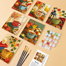 Carica l'immagine nel visualizzatore di Gallery, Mini Set Dipingere con i numeri 15x20cm (6 pezzi) - Stagione Pumpkin Spice