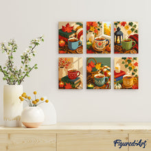 Carica l'immagine nel visualizzatore di Gallery, Mini Set Dipingere con i numeri 15x20cm (6 pezzi) - Stagione Pumpkin Spice