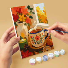 Carica l'immagine nel visualizzatore di Gallery, Mini Set Dipingere con i numeri 15x20cm (6 pezzi) - Stagione Pumpkin Spice