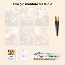 Carica l'immagine nel visualizzatore di Gallery, Mini Set Dipingere con i numeri 15x20cm (6 pezzi) - Stagione Pumpkin Spice