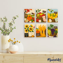 Carica l'immagine nel visualizzatore di Gallery, Mini Set Dipingere con i numeri 15x20cm (6 pezzi) - Giorni di Mercato Autunnale