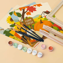 Carica l'immagine nel visualizzatore di Gallery, Mini Set Dipingere con i numeri 15x20cm (6 pezzi) - Giorni di Mercato Autunnale