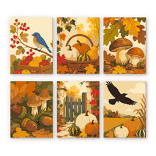 Carica l'immagine nel visualizzatore di Gallery, Mini Set Dipingere con i numeri 15x20cm (6 pezzi) - Raccolto Autunnale Selvatico Figured'Art