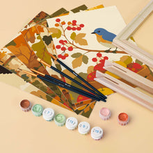 Carica l'immagine nel visualizzatore di Gallery, Mini Set Dipingere con i numeri 15x20cm (6 pezzi) - Raccolto Autunnale Selvatico