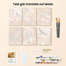 Carica l'immagine nel visualizzatore di Gallery, Mini Set Dipingere con i numeri 15x20cm (6 pezzi) - Raccolto Autunnale Selvatico