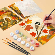 Carica l'immagine nel visualizzatore di Gallery, Mini Set Dipingere con i numeri 15x20cm (6 pezzi) - Raccolto nel Bosco