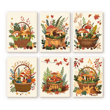 Carica l'immagine nel visualizzatore di Gallery, Mini Set Dipingere con i numeri 15x20cm (6 pezzi) - Cesto del Bosco Figured'Art