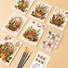 Carica l'immagine nel visualizzatore di Gallery, Mini Set Dipingere con i numeri 15x20cm (6 pezzi) - Cesto del Bosco