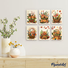 Carica l'immagine nel visualizzatore di Gallery, Mini Set Dipingere con i numeri 15x20cm (6 pezzi) - Cesto del Bosco