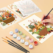 Carica l'immagine nel visualizzatore di Gallery, Mini Set Dipingere con i numeri 15x20cm (6 pezzi) - Cesto del Bosco