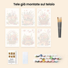 Carica l'immagine nel visualizzatore di Gallery, Mini Set Dipingere con i numeri 15x20cm (6 pezzi) - Cesto del Bosco