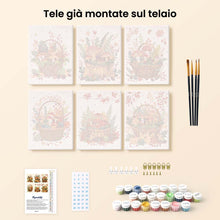 Carica l'immagine nel visualizzatore di Gallery, Mini Set Dipingere con i numeri 15x20cm (6 pezzi) - Cesto del Bosco