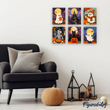 Carica l'immagine nel visualizzatore di Gallery, Mini Set Dipingere con i numeri 15x20cm (6 pezzi) - Notti Autunnali Infestate