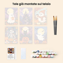 Carica l'immagine nel visualizzatore di Gallery, Mini Set Dipingere con i numeri 15x20cm (6 pezzi) - Notti Autunnali Infestate