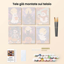 Carica l'immagine nel visualizzatore di Gallery, Mini Set Dipingere con i numeri 15x20cm (6 pezzi) - Notti Autunnali Infestate