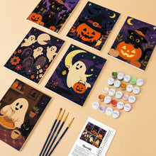 Carica l'immagine nel visualizzatore di Gallery, Mini Set Dipingere con i numeri 15x20cm (6 pezzi) - Amici della Notte di Halloween