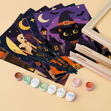 Carica l'immagine nel visualizzatore di Gallery, Mini Set Dipingere con i numeri 15x20cm (6 pezzi) - Amici della Notte di Halloween