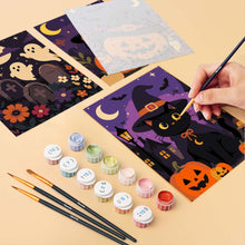 Carica l'immagine nel visualizzatore di Gallery, Mini Set Dipingere con i numeri 15x20cm (6 pezzi) - Amici della Notte di Halloween
