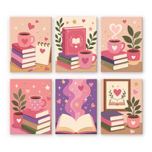 Carica l'immagine nel visualizzatore di Gallery, Mini Set Dipingere con i numeri 15x20cm (6 pezzi) - Atmosfera Magica di Lettura Figured'Art