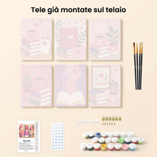Carica l'immagine nel visualizzatore di Gallery, Mini Set Dipingere con i numeri 15x20cm (6 pezzi) - Atmosfera Magica di Lettura