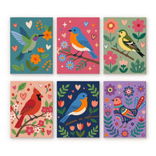 Carica l'immagine nel visualizzatore di Gallery, Mini Set Dipingere con i numeri 15x20cm (6 pezzi) - Fiori e Canto degli Uccelli Figured'Art