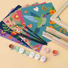 Carica l'immagine nel visualizzatore di Gallery, Mini Set Dipingere con i numeri 15x20cm (6 pezzi) - Fiori e Canto degli Uccelli