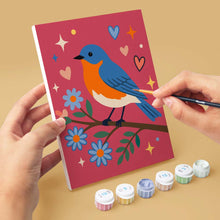 Carica l'immagine nel visualizzatore di Gallery, Mini Set Dipingere con i numeri 15x20cm (6 pezzi) - Fiori e Canto degli Uccelli