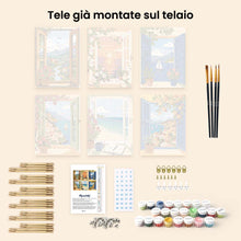 Carica l'immagine nel visualizzatore di Gallery, Mini Set Dipingere con i numeri 15x20cm (6 pezzi) - Finestre sull'Oceano