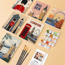 Carica l'immagine nel visualizzatore di Gallery, Mini Set Dipingere con i numeri 15x20cm (6 pezzi) - Cartoline da Londra