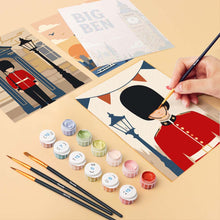 Carica l'immagine nel visualizzatore di Gallery, Mini Set Dipingere con i numeri 15x20cm (6 pezzi) - Cartoline da Londra