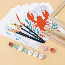 Carica l'immagine nel visualizzatore di Gallery, Mini Set Dipingere con i numeri 15x20cm (6 pezzi) - Collezione Aragosta Costiera