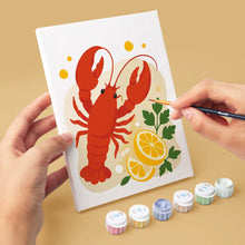 Carica l'immagine nel visualizzatore di Gallery, Mini Set Dipingere con i numeri 15x20cm (6 pezzi) - Collezione Aragosta Costiera