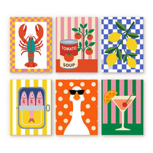 Carica l'immagine nel visualizzatore di Gallery, Mini Set Dipingere con i numeri 15x20cm (6 pezzi) - Dispensa Pop Art Figured'Art