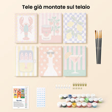 Carica l'immagine nel visualizzatore di Gallery, Mini Set Dipingere con i numeri 15x20cm (6 pezzi) - Dispensa Pop Art