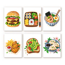 Carica l'immagine nel visualizzatore di Gallery, Mini Set Dipingere con i numeri 15x20cm (6 pezzi) - Set Cibo Sfizioso Figured'Art