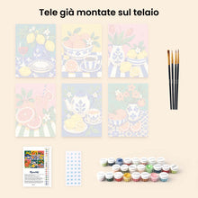 Carica l'immagine nel visualizzatore di Gallery, Mini Set Dipingere con i numeri 15x20cm (6 pezzi) - Collezione Tavola Italiana