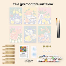 Carica l'immagine nel visualizzatore di Gallery, Mini Set Dipingere con i numeri 15x20cm (6 pezzi) - Collezione Tavola Italiana