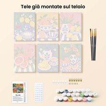 Carica l'immagine nel visualizzatore di Gallery, Mini Set Dipingere con i numeri 15x20cm (6 pezzi) - Collezione Tavola Italiana