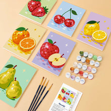 Carica l'immagine nel visualizzatore di Gallery, Mini Set Dipingere con i numeri 15x20cm (6 pezzi) - Collezione Frutta Disco