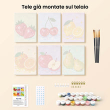 Carica l'immagine nel visualizzatore di Gallery, Mini Set Dipingere con i numeri 15x20cm (6 pezzi) - Collezione Frutta Disco