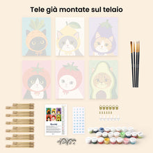 Carica l'immagine nel visualizzatore di Gallery, Mini Set Dipingere con i numeri 15x20cm (6 pezzi) - Teste dell'Orto