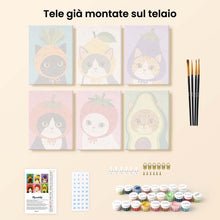 Carica l'immagine nel visualizzatore di Gallery, Mini Set Dipingere con i numeri 15x20cm (6 pezzi) - Teste dell'Orto