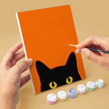 Carica l'immagine nel visualizzatore di Gallery, Mini Set Dipingere con i numeri 15x20cm (6 pezzi) - Gatto Nero che fa cucù