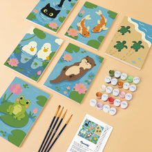 Carica l'immagine nel visualizzatore di Gallery, Mini Set Dipingere con i numeri 15x20cm (6 pezzi) - Vita nello Stagno